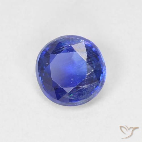0.64ct 天然 ダークブルー カイヤナイト, ラウンド, VS-SI
