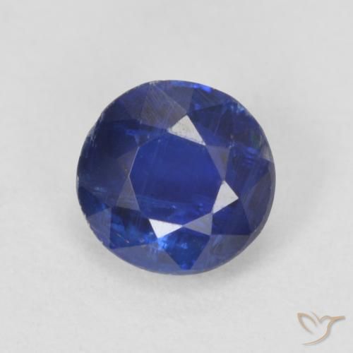 0.78ct 天然 ディープブルー カイヤナイト, ラウンド, VS