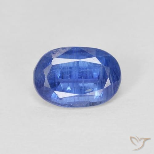 1.00ct 天然 ミディアムダークブルー カイヤナイト, 楕円形, SI