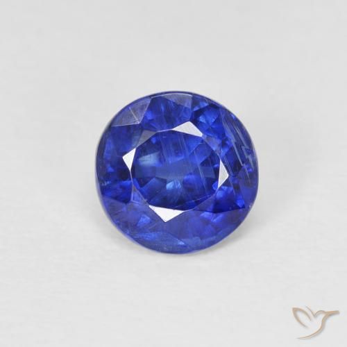 1.03ct 天然 ダークブルー カイヤナイト, ラウンド, SI