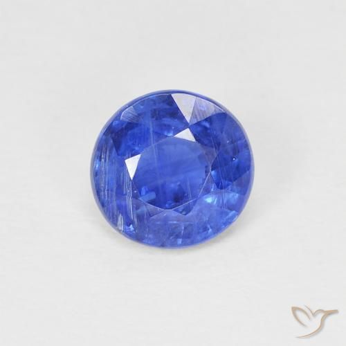 1.00ct 天然 ダークブルー カイヤナイト, ラウンド, SI