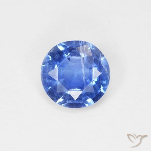 0.75ct 天然 ミディアムダークブルー カイヤナイト, ラウンド, SI