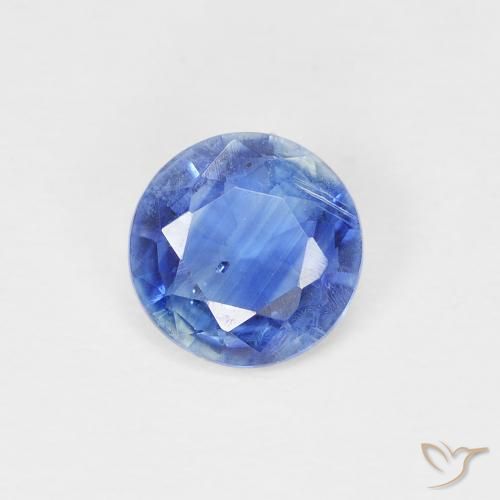 0.85ct 天然 ミディアムダークブルー カイヤナイト, ラウンド, SI
