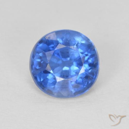 1.09ct 天然 明るいブルー カイヤナイト, ラウンド, SI