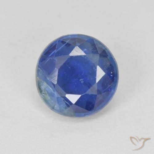 0.87ct 天然 ネイビーブルー カイヤナイト, ラウンド, SI