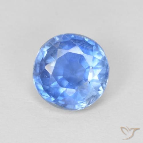 1.01ct 天然 明るいネイビーブルー カイヤナイト, ラウンド, SI