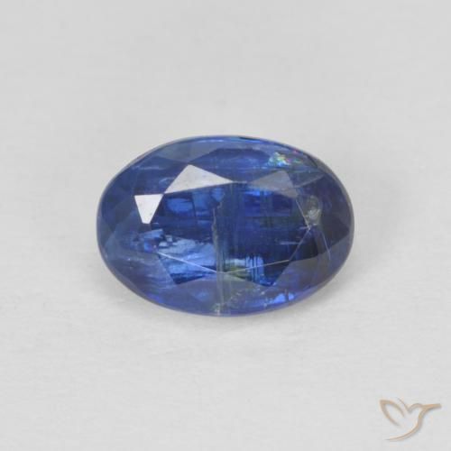 1.21ct 天然 ダークブルー カイヤナイト, 楕円形, SI