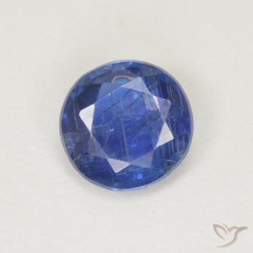 0.88ct 天然 ディープブルー カイヤナイト, ラウンド, SI