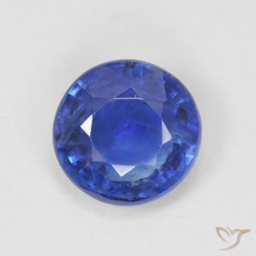 0.99ct 天然 ダークブルー カイヤナイト, ラウンド, SI