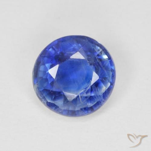0.85ct 天然 ディープブルー カイヤナイト, ラウンド, SI