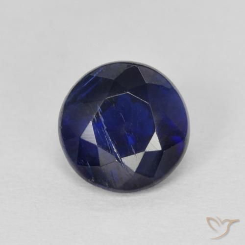 0.97ct 天然 ディープブルー カイヤナイト, ラウンド, SI