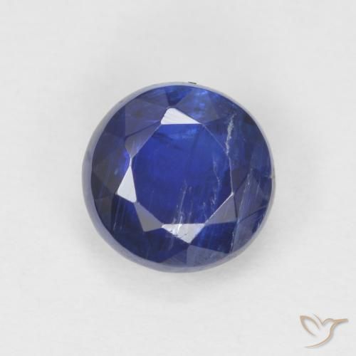 1.24ct 天然 ダークブルー カイヤナイト, ラウンド, SI