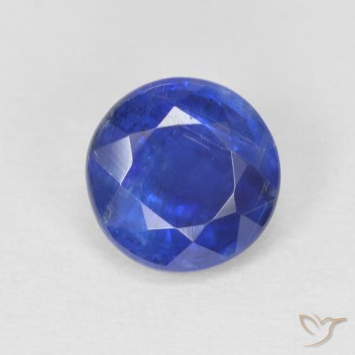 1.12ct 天然 ネイビーブルー カイヤナイト, ラウンド, SI