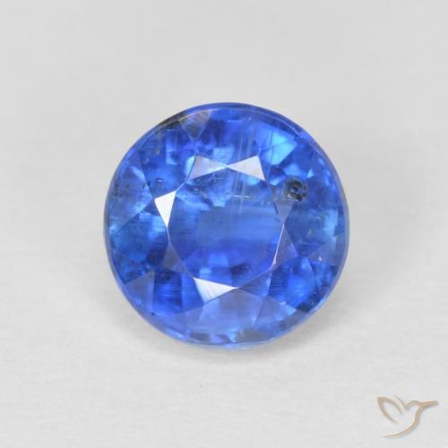 1.27ct 天然 ネイビーブルー カイヤナイト, ラウンド, SI