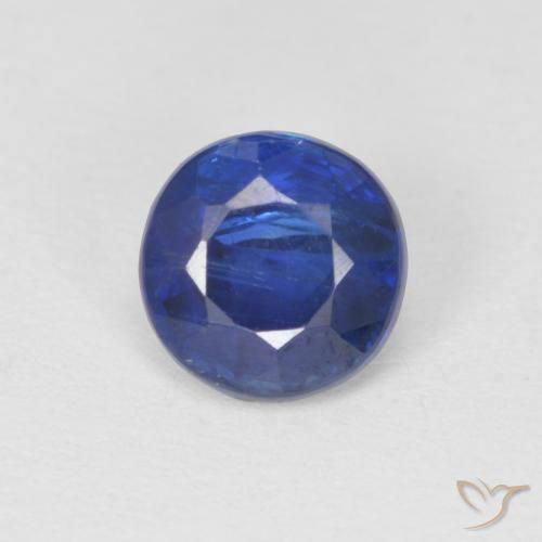 1.09ct 天然 ディープブルー カイヤナイト, ラウンド, SI
