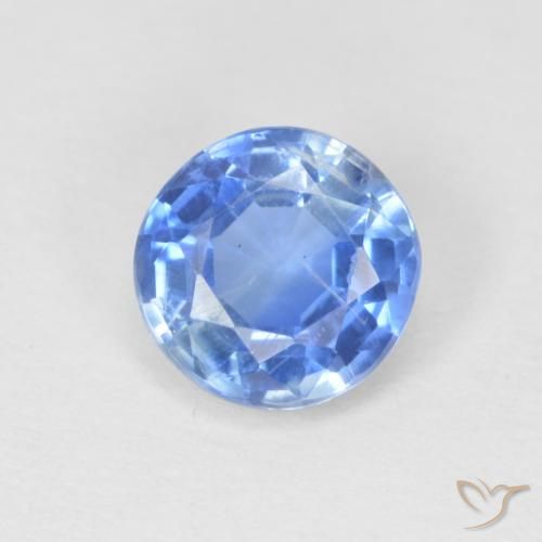 0.97ct 天然 薄いネイビーブルー カイヤナイト, ラウンド, SI