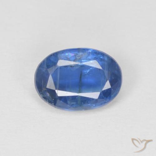 0.98ct 天然 ディープブルー カイヤナイト, 楕円形, SI