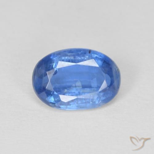 1.00ct 天然 薄いネイビーブルー カイヤナイト, 楕円形, SI