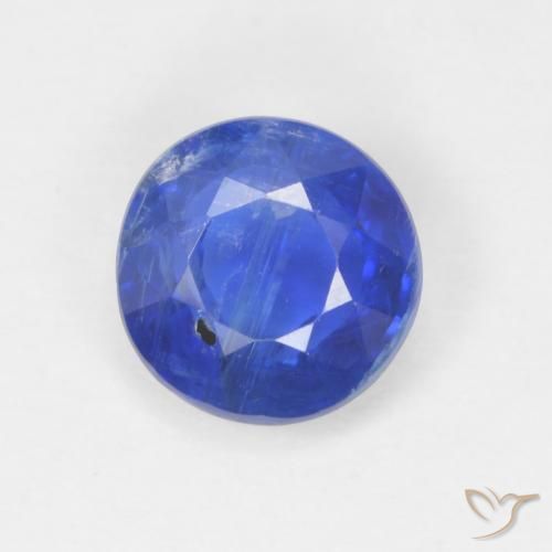 1.01ct 天然 鮮やかなブルー カイヤナイト, ラウンド, SI