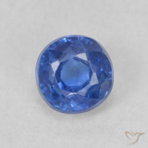 0.38ct 天然 ネイビーブルー カイヤナイト, ラウンド, VS-SI