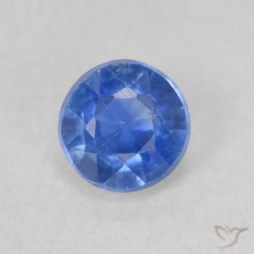 0.32ct 天然 ミディアムブルー カイヤナイト, ラウンド, VS