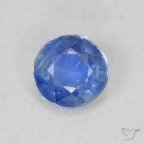 0.28ct 天然 ダークブルー カイヤナイト, ラウンド, VS