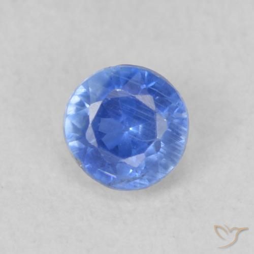 0.33ct 天然 ダークブルー カイヤナイト, ラウンド, VS-SI