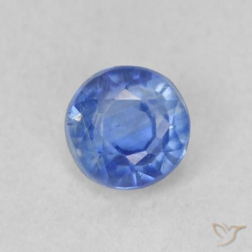 0.35ct 天然 明るいブルー カイヤナイト, ラウンド, VS