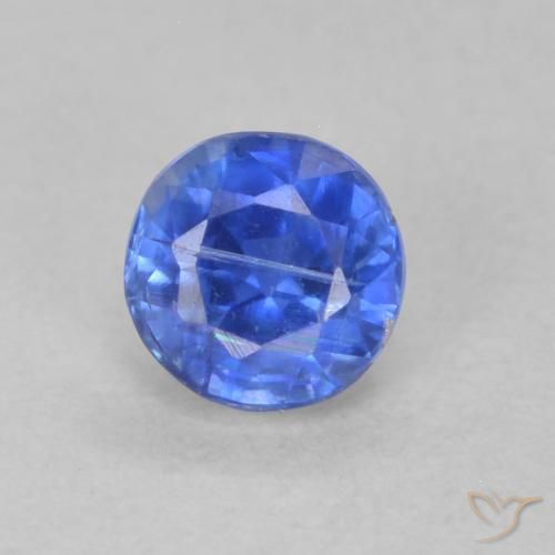 0.44ct 天然 濃いアズールブルー カイヤナイト, ラウンド, SI