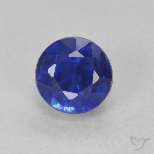 0.58ct 天然 ディープブルー カイヤナイト, ラウンド, SI