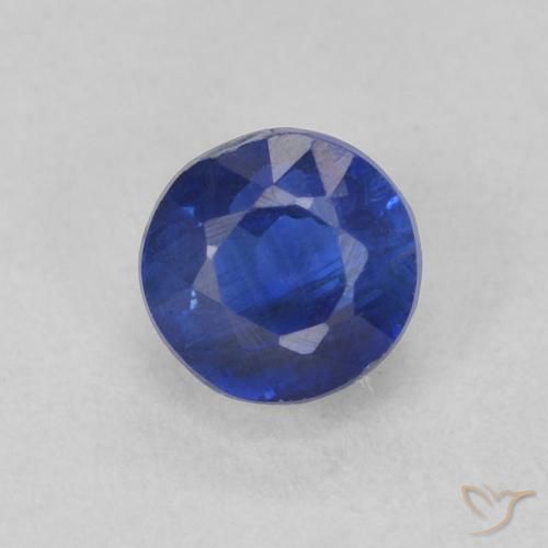 0.54ct 天然 ディープブルー カイヤナイト, ラウンド, SI
