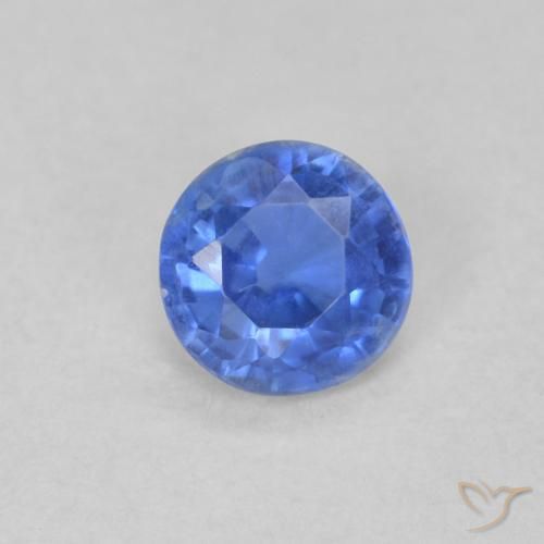 0.28ct 天然 薄いネイビーブルー カイヤナイト, ラウンド, VS-SI