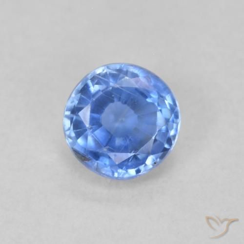 0.34ct 天然 ベイビーブルー カイヤナイト, ラウンド, VS-SI