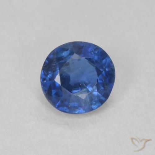 0.34ct 天然 ダークブルー カイヤナイト, ラウンド, SI