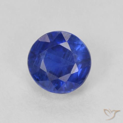 0.46ct 天然 ダークブルー カイヤナイト, ラウンド, SI
