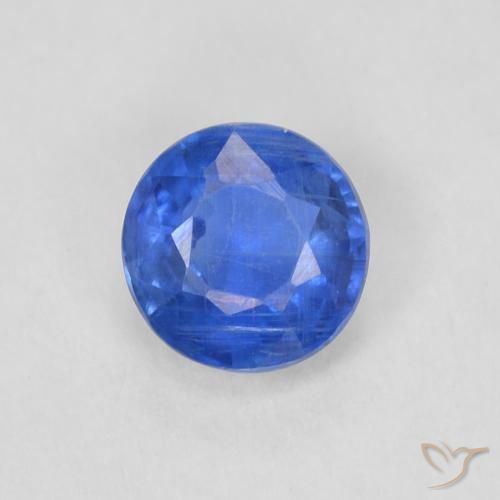 0.35ct 天然 濃いアズールブルー カイヤナイト, ラウンド, SI