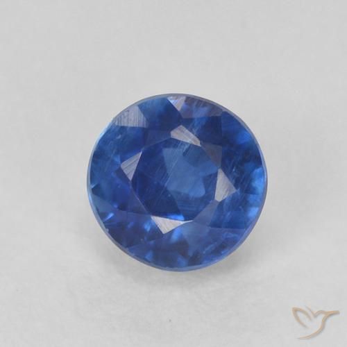 0.55ct 天然 ダークブルー カイヤナイト, ラウンド, SI