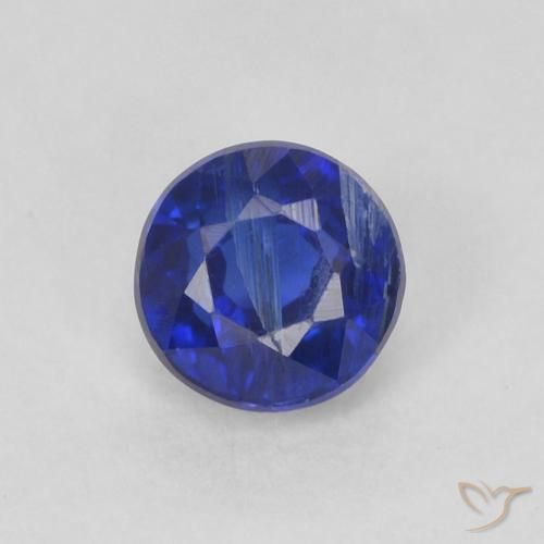 0.44ct 天然 ロイヤルブルー カイヤナイト, ラウンド, SI