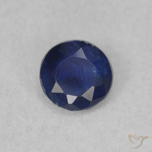 0.30ct 天然 ダークブルー カイヤナイト, ラウンド, SI