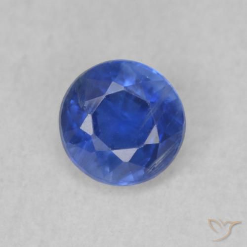 0.42ct 天然 ベイビーブルー カイヤナイト, ラウンド, SI