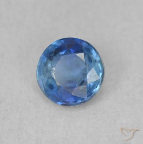 0.36カラットの天然royal blueカイヤナイト、ラウンド、SI