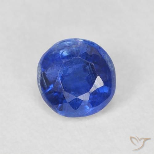 0.42ct 天然 ネイビーブルー カイヤナイト, ラウンド, SI