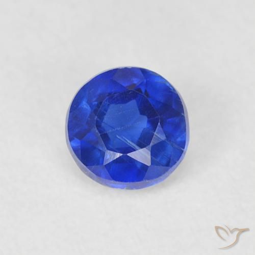 0.39ct 天然 濃いアズールブルー カイヤナイト, ラウンド, SI
