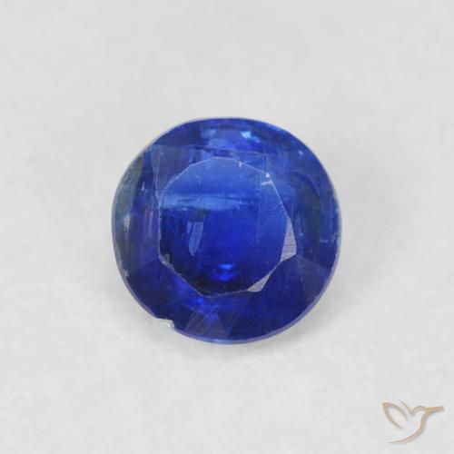 0.38ct 天然 ネイビーブルー カイヤナイト, ラウンド, SI