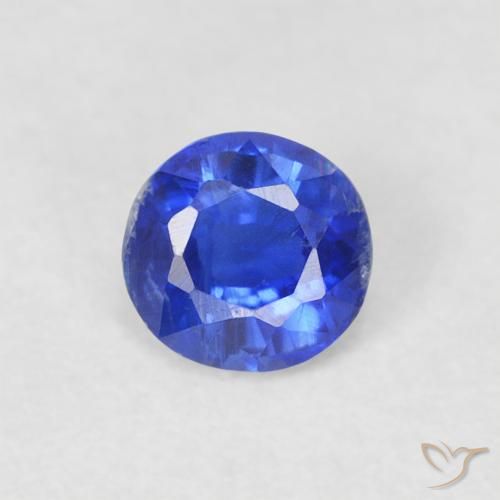 0.34ct 天然 濃いアズールブルー カイヤナイト, ラウンド, SI