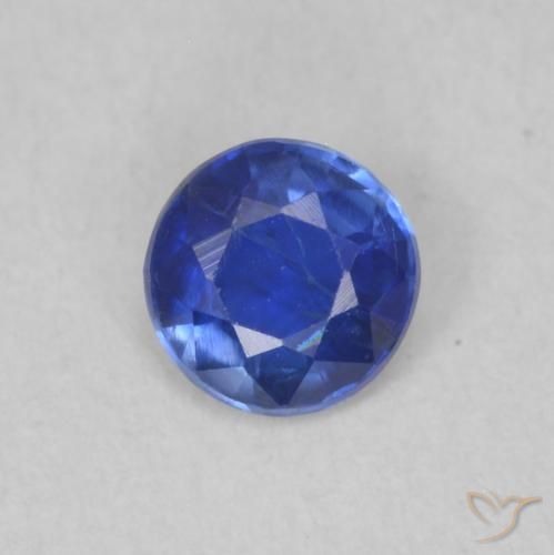 0.32ct 天然 ダークブルー カイヤナイト, ラウンド, SI