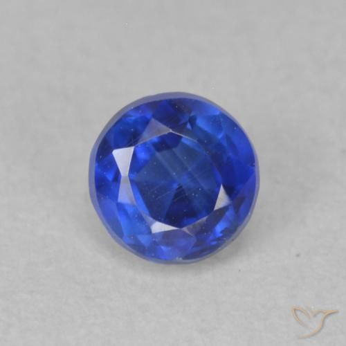 0.47ct 天然 ダークブルー カイヤナイト, ラウンド, SI