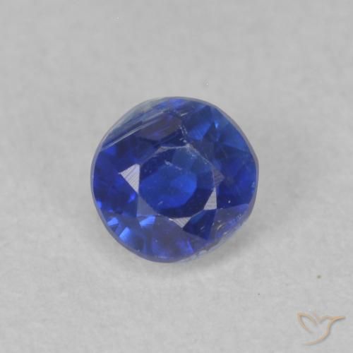 0.40ct 天然 ディープブルー カイヤナイト, ラウンド, SI