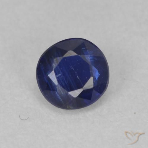 0.40ct 天然 ネイビーブルー カイヤナイト, ラウンド, SI