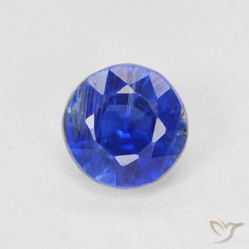 0.45ct 天然 ディープブルー カイヤナイト, ラウンド, SI
